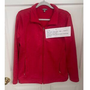 Talbots Athletic Pink Full Zip Jacket Size L